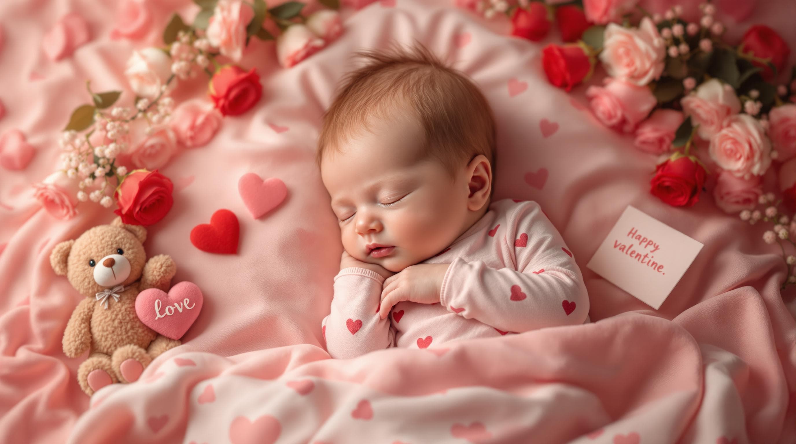 Valentine's day newborn pictures ideas